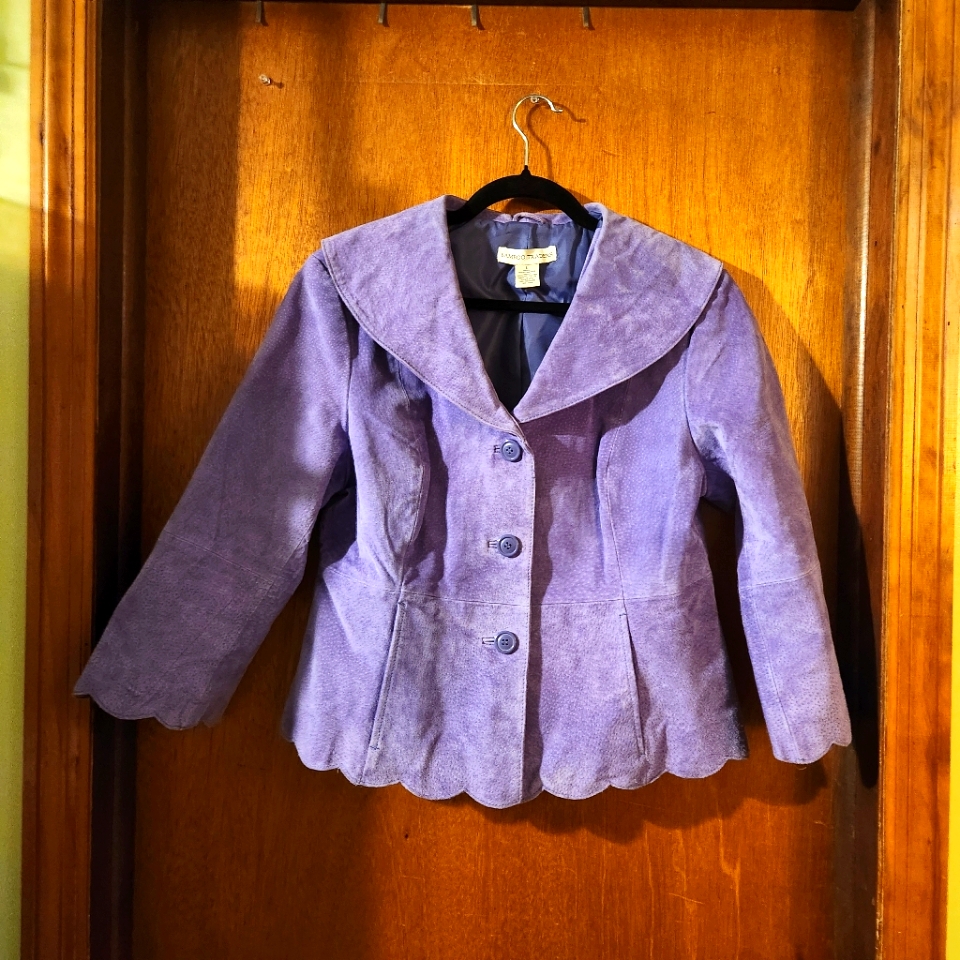 Bamboo Traders Suede Purple Women's Jacket With Lining